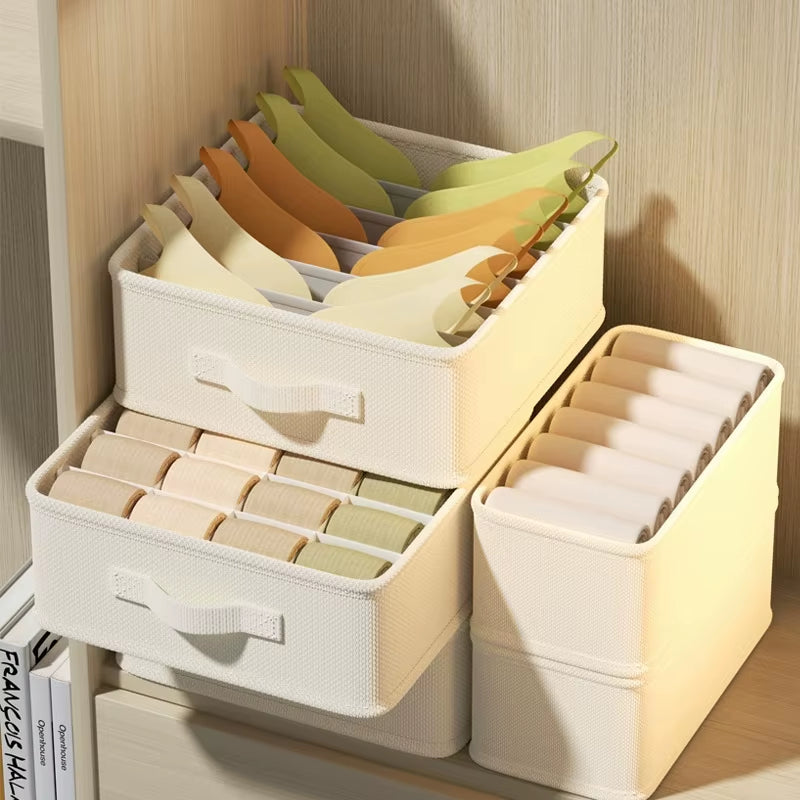 1/3Pcs White Underwear Storage Box Socks Underwear Storage Drawer Division Multifunctional Household Wardrobe Classification